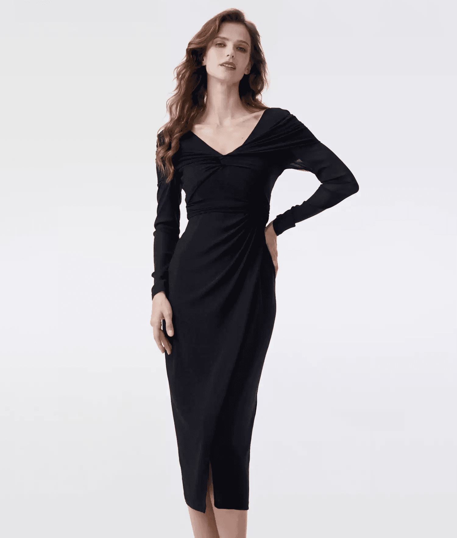 DVF Spring 2026 Metallic Knit A-Line Wrap Dress - photo 2