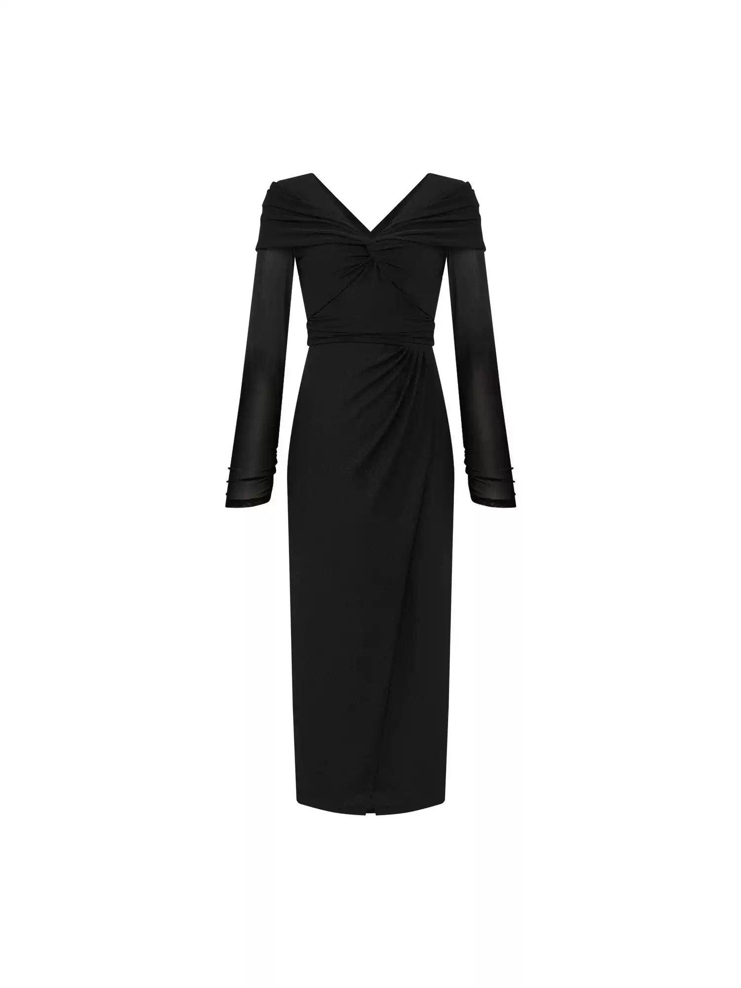 DVF Spring 2026 Metallic Knit A-Line Wrap Dress - photo 5