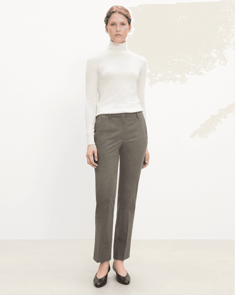 Elegant Tailored Wool-Blend Trousers