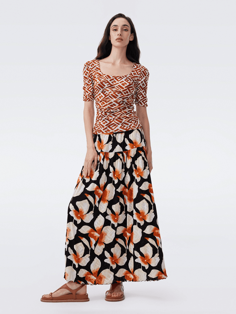 DVF Fall 2026 Reversible Printed Top & Skirt Set - photo 5