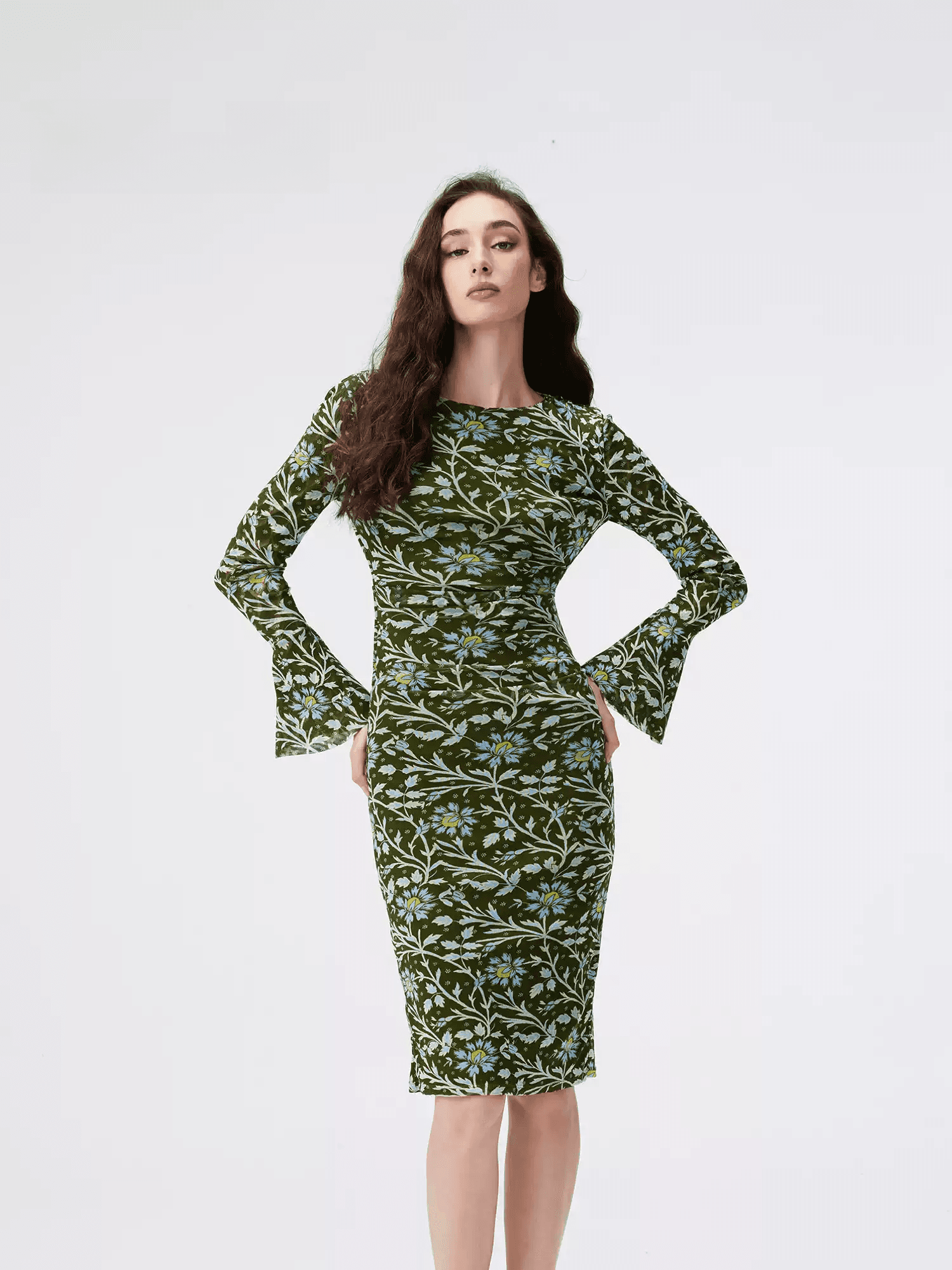 DVF Fall 2026 Elegant Reversible Printed Stretch Mesh Dress - alternate view