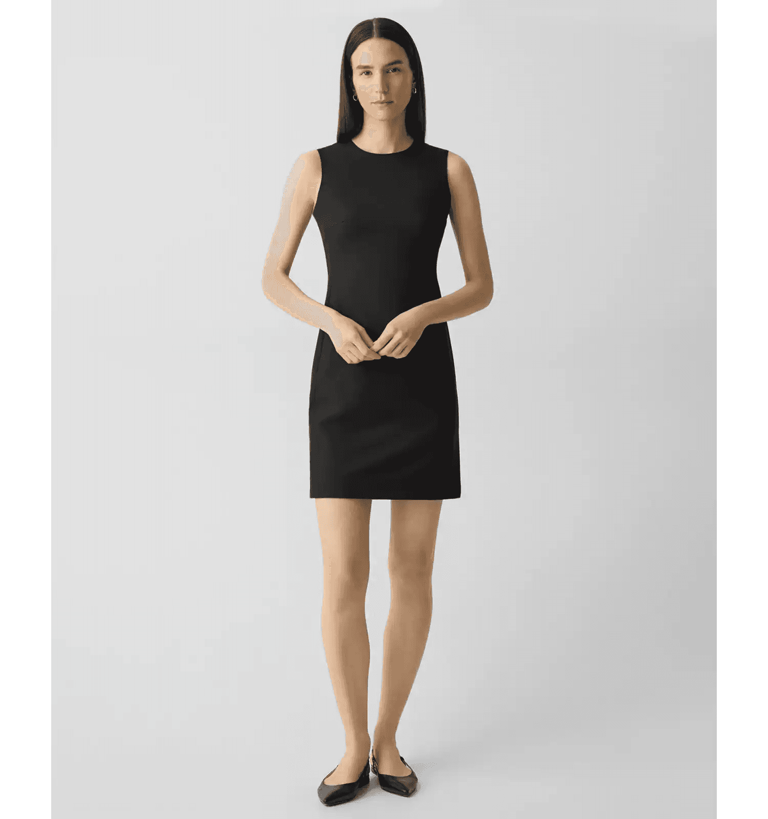 Elegant Sleeveless Tailored Wool-Blend Dress
