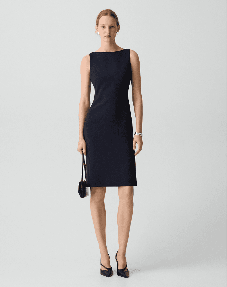Elegant Sleeveless Boat-Neck Fishtail Dress