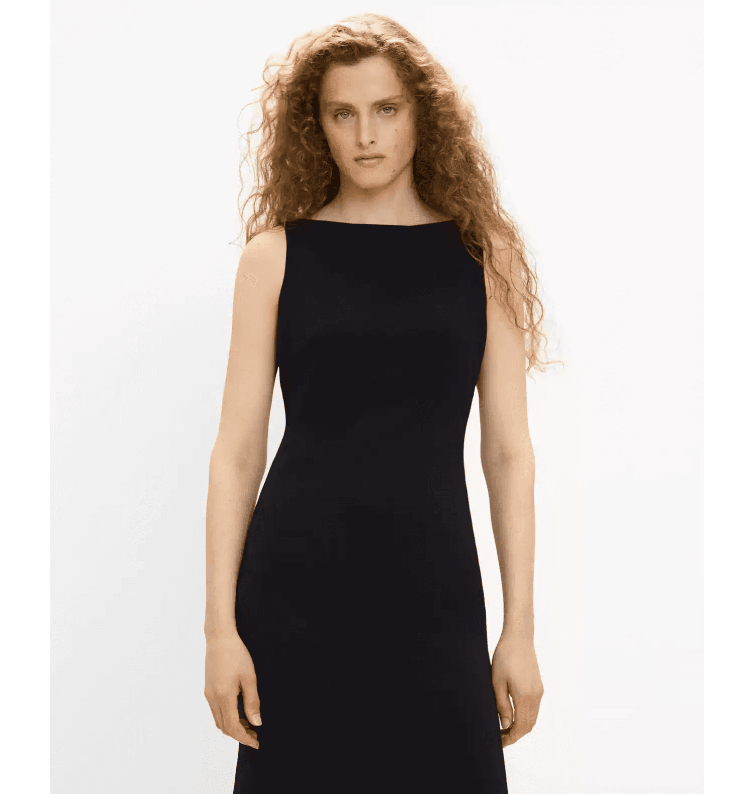 Elegant Sleeveless Boat-Neck Fishtail Dress - alternate view