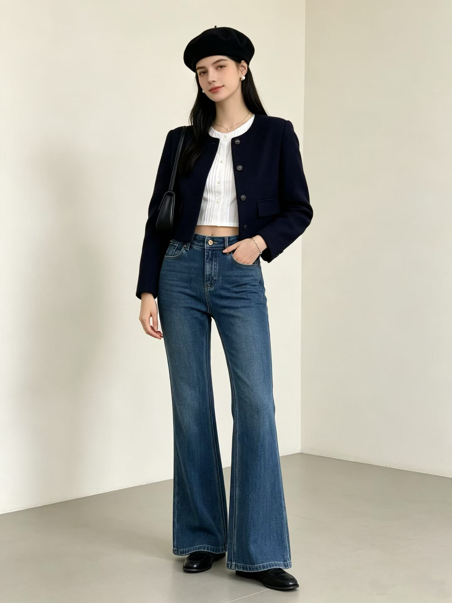 Fashion pants model fit stock photo 3