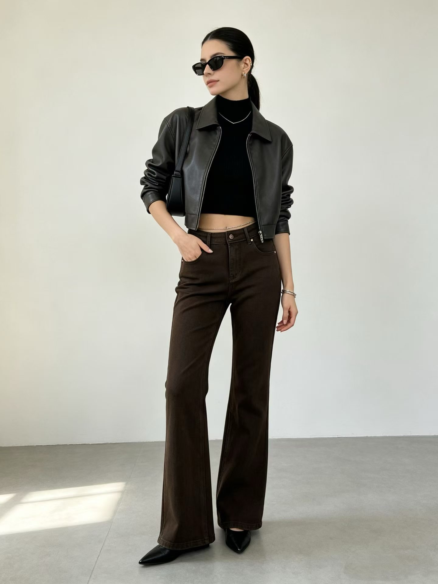 Fashion pants model fit stock photo 4