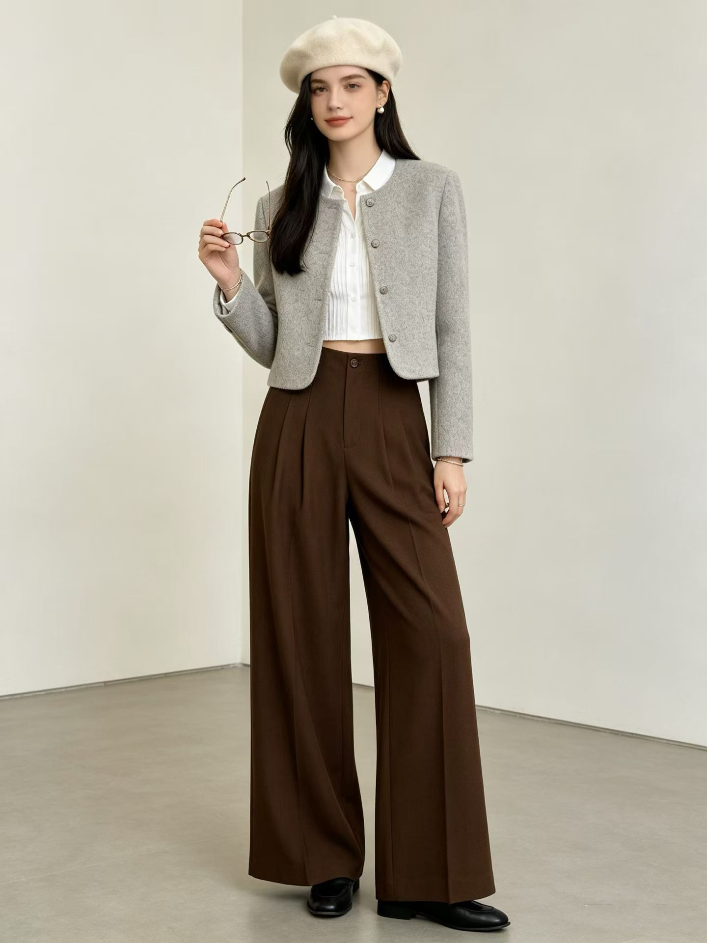 Fashion pants model fit stock photo 5