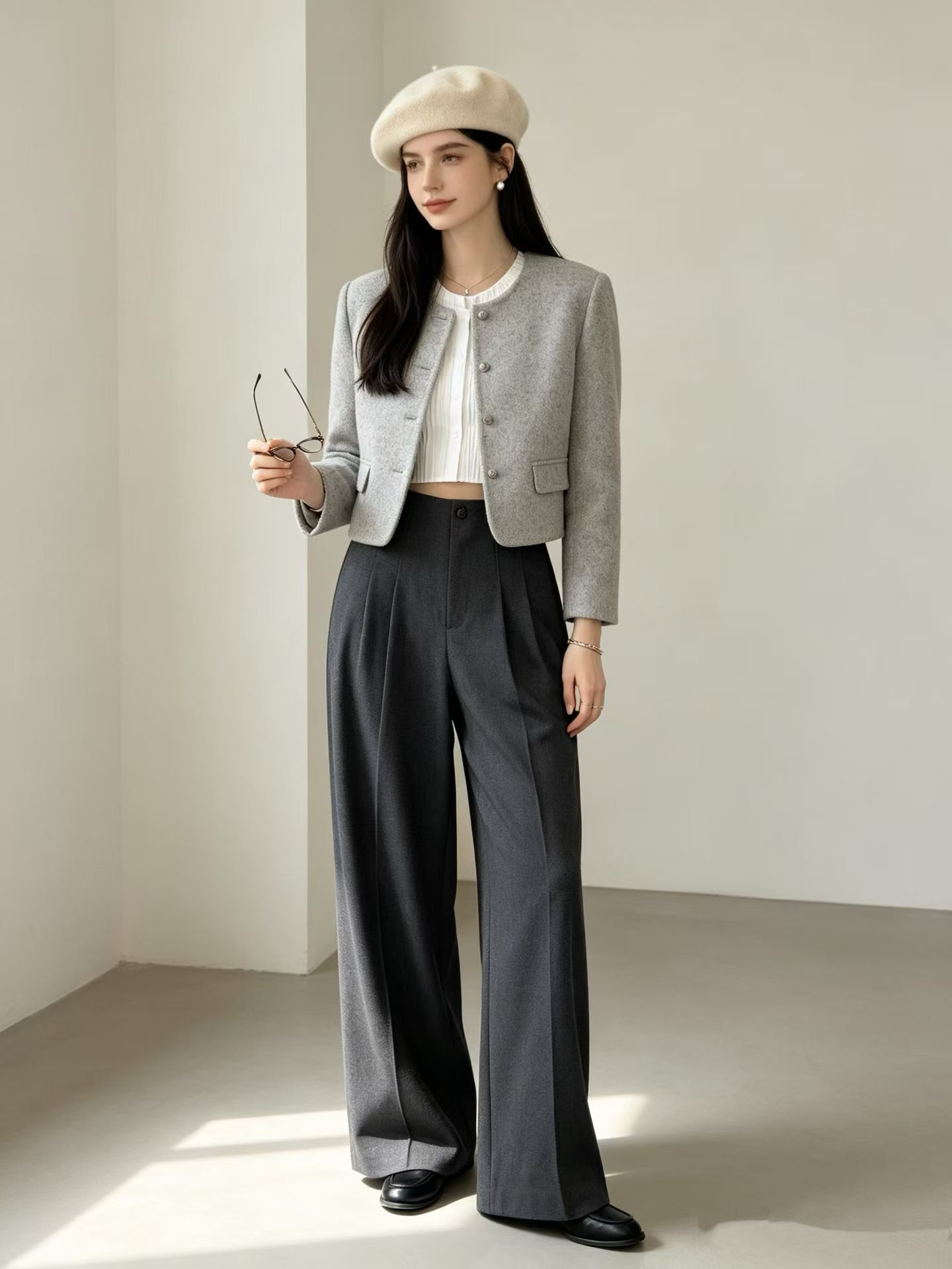 Fashion pants model fit stock photo 6