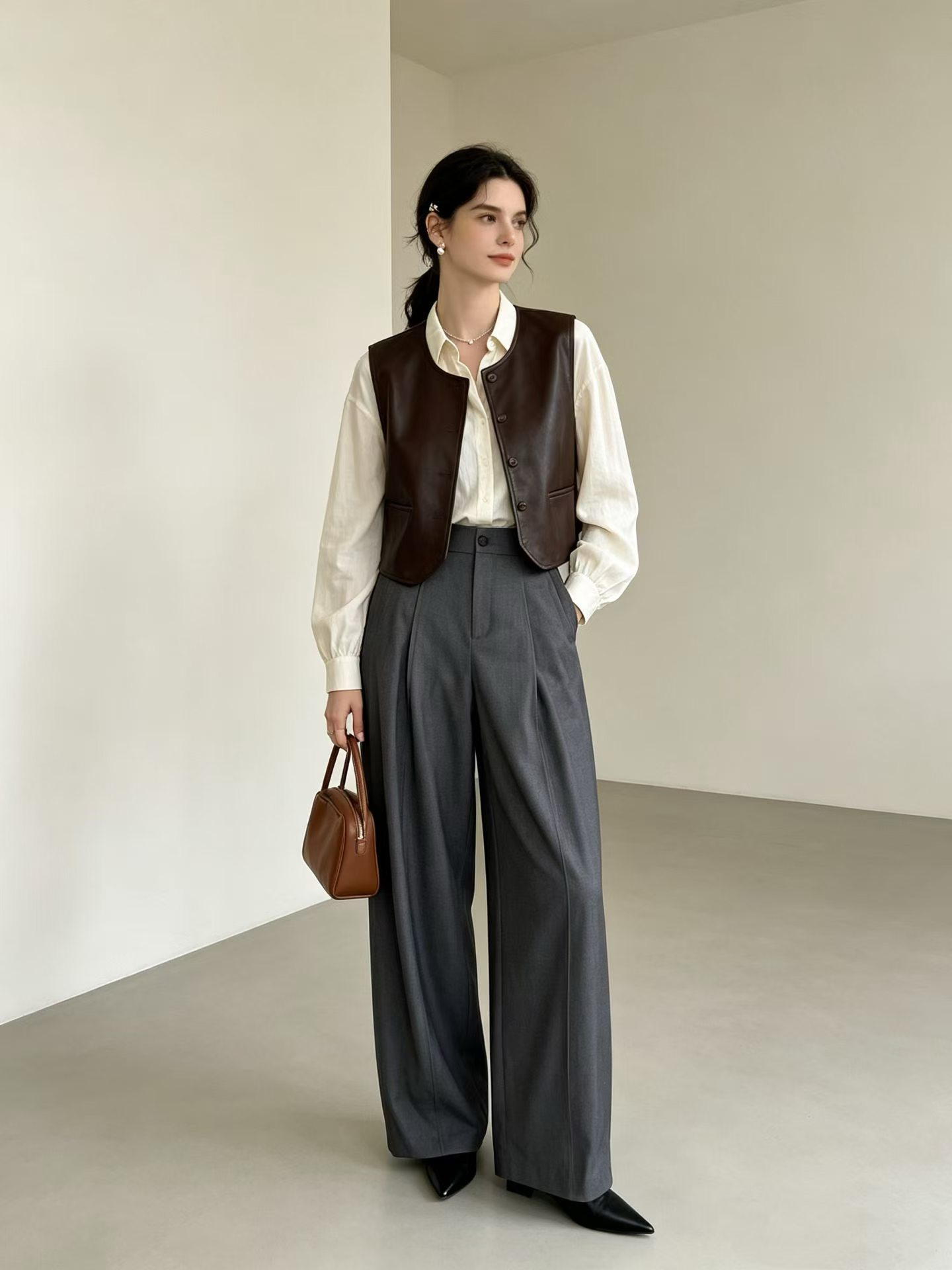 Fashion pants model fit stock photo 8