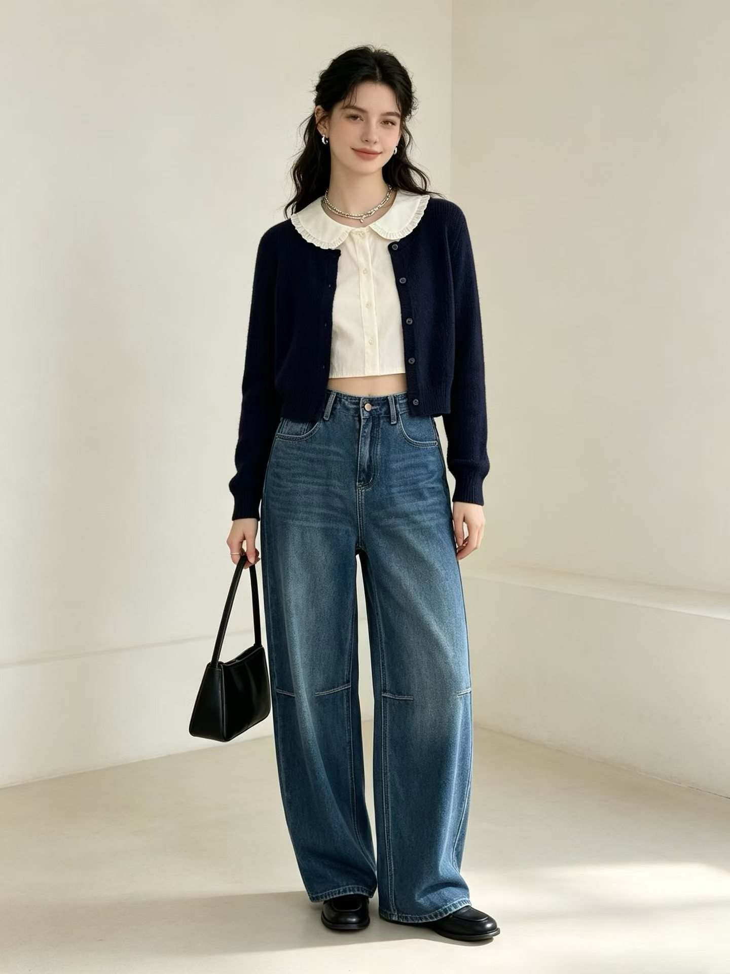 Fashion pants model fit stock photo 10